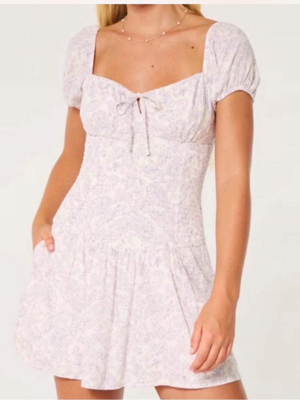 NWT ✨ Women’s Lavender Floral mini Dress with built in shorts size XXS